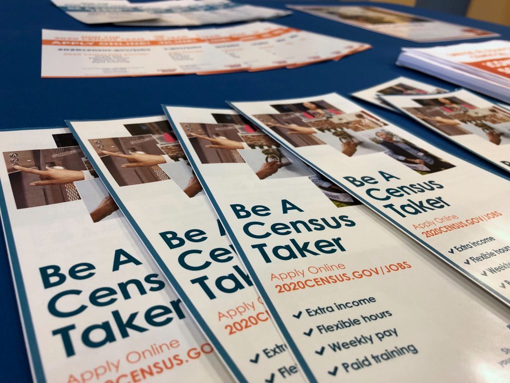 Census photo color corrected8jpg Brochures available at Census recruitment event in Camden County. (Joe Hernandez/WHYY)