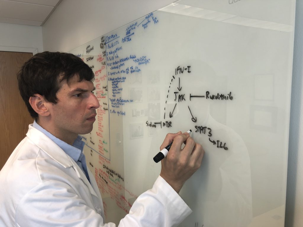 IMG_9118 David Fajgenbaum leads a research lab at the University of Pennsylvania dedicated to studying Castleman disease, a rare illness that nearly killed him five times. He has recently shifted his focus to look at ways of treating COVID-19. (Courtesy of David Fajgenbaum)