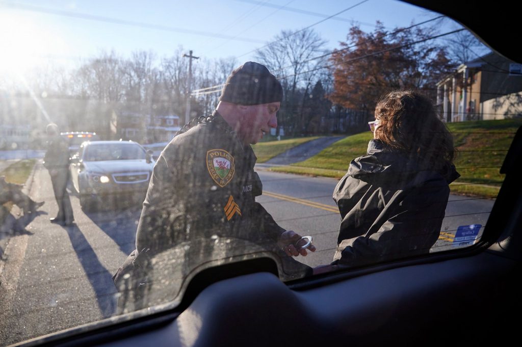 Malinda Clatterbuck Malinda Clatterbuck is arrested by Uwchlan Township police. (David Parry of outsidetheimage.com)
