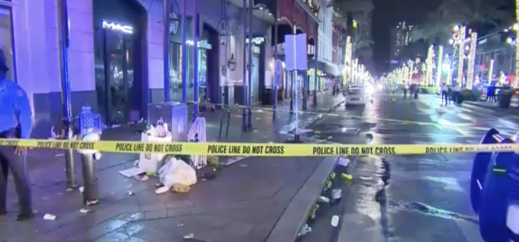 Screen Shot 2019-12-01 at 1.49.00 PM Eleven people were shot in New Orleans' French Quarter early Sunday morning, according to police. (Screenshot/NBC)