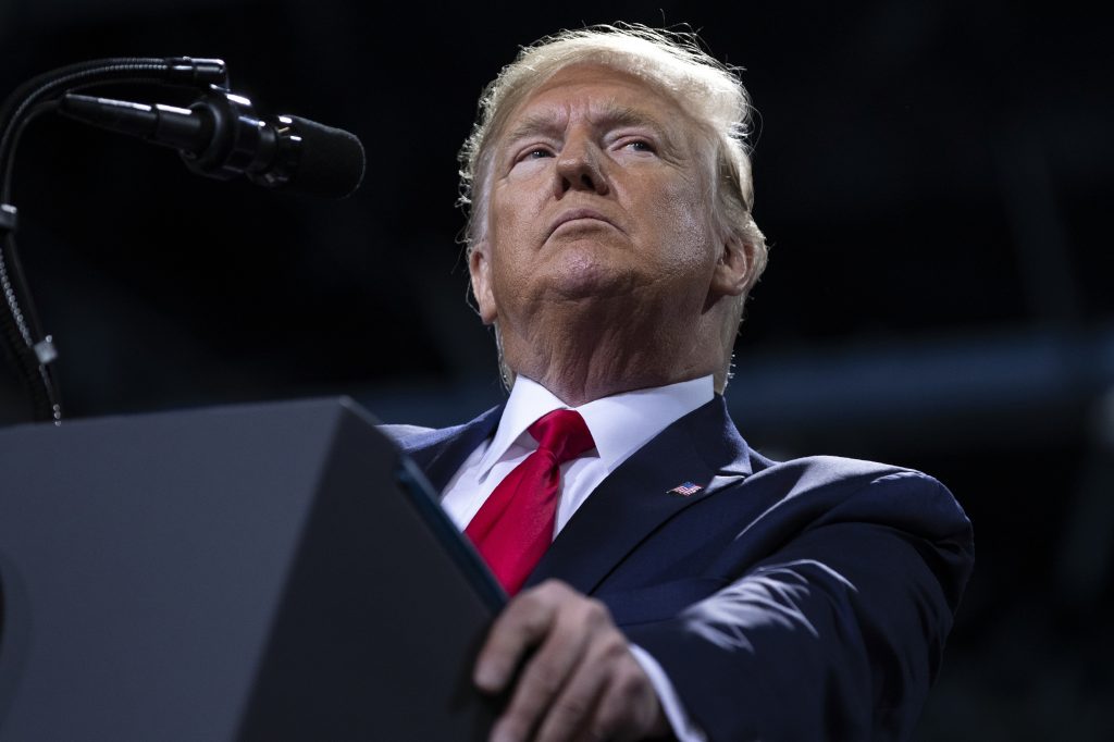 President Trump speaks during a campaign rally in Michigan, where he came out swinging as the House voted to impeach him on Wednesday. President Trump speaks during a campaign rally in Michigan, where he came out swinging as the House voted to impeach him on Wednesday. (Evan Vucci/AP Photo)