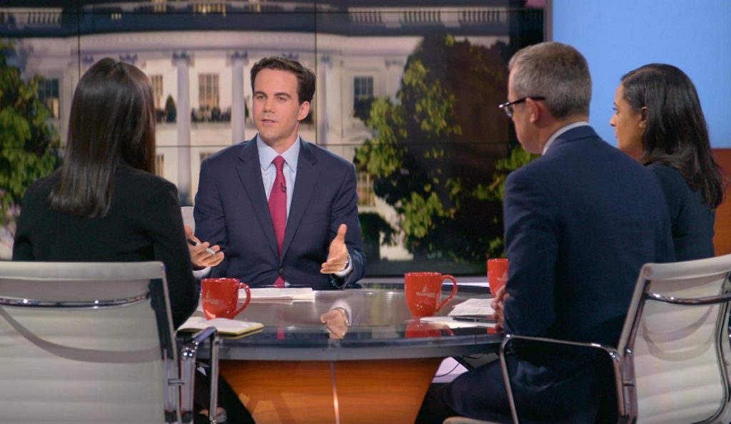 costa Robert Costa speaking with journalists on Washington Week.