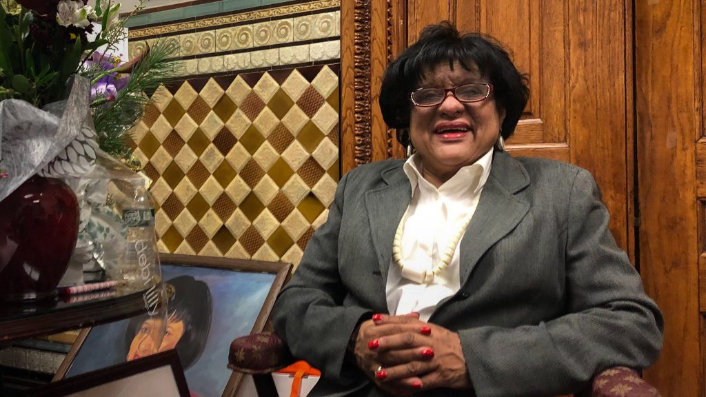 jannieblackwell-farewelloffice-crop Outgoing Councilmember Jannie Blackwell in the City Hall office she's occupied for the better part of four decades (Max Marin/Billy Penn)