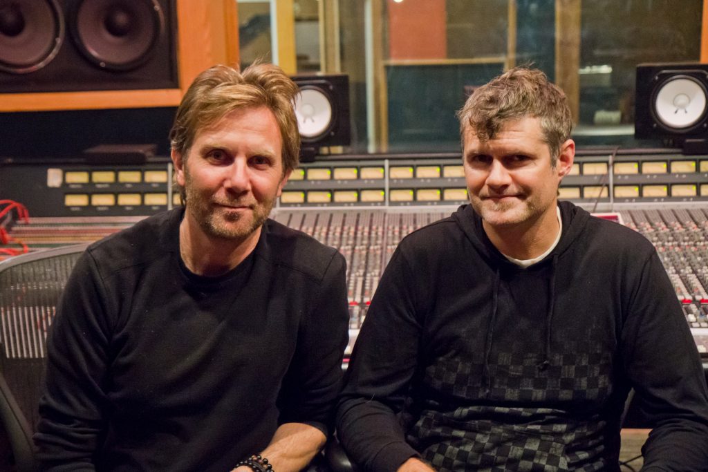 milkboy-kimpaynter-05 MilkBoy co-owners, Jamie Lokoff (left) and Tommy Joyner (right), started their music empire in Ardmore 25 years ago. (Kimberly Paynter/WHYY)