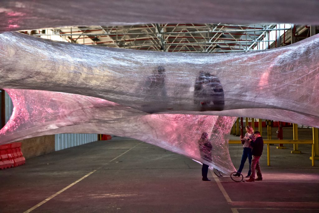 navy yard Enter the Cocoon, an art installation at Philadelphia’s Navy Yard. (Kimberly Paynter/WHYY)