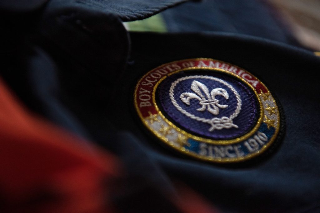 2019 08 14-k bethel-boy scout emblem A Boy Scouts of America seal. (Kriston Jae Bethel for WHYY)