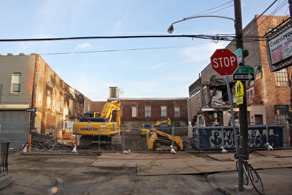 2019 12 26-e lee-south philadelphia-rowhouse explosion and fire Several rowhouses were destroyed by an explosion and fire that killed two people on the 1400 block of S. 8th Street. (Emma Lee/WHYY)