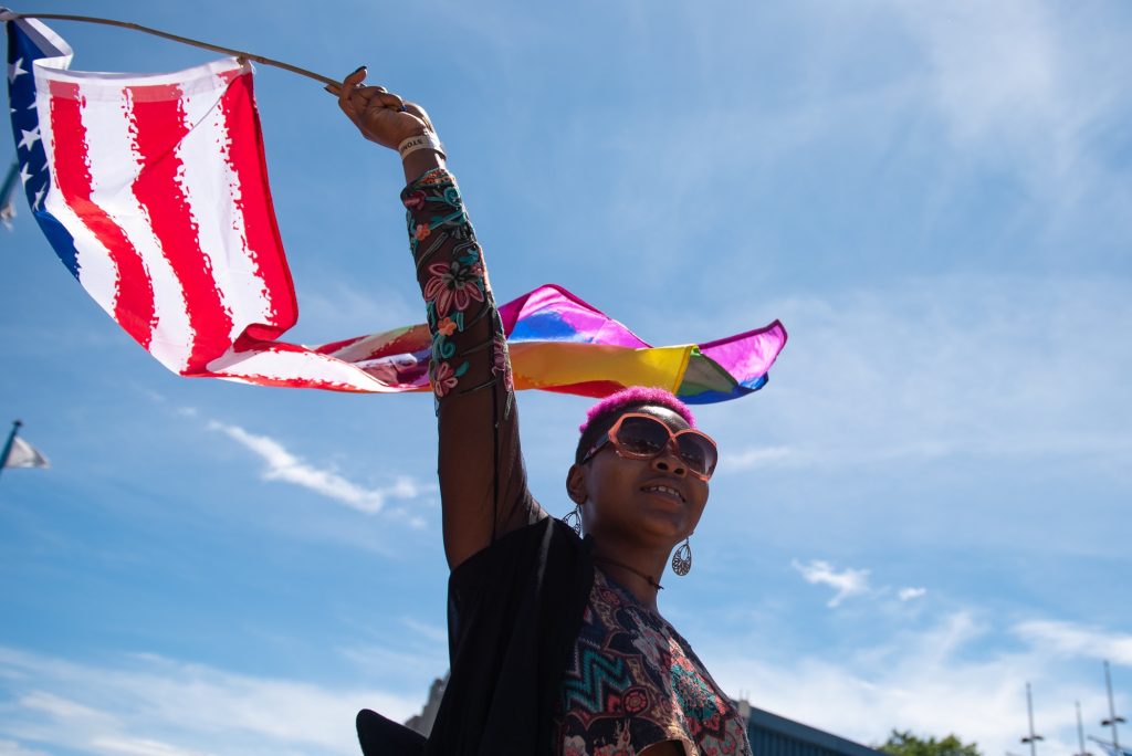 20190609_WHYY_Pride Parade_D750_741 Pennsylvania has more local ordinances to protect the LGBTQ community than any other state — most recently in the rural borough of Huntingdon. (Kriston Jae Bethel for WHYY)