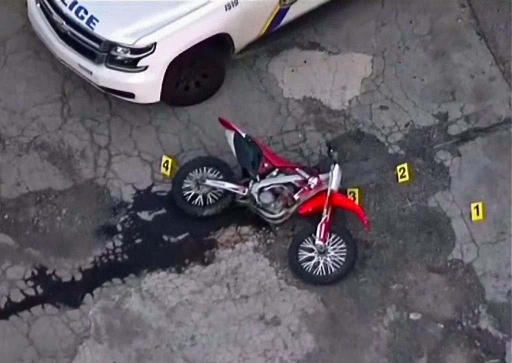 2020 01 24-nbc10-philadelphia whitaker avenue-david jones ryan pownall shooting scene Evidence markers are pictured at the scene on Whitaker Avenue where David Jones was shot and killed by Philadelphia Police Officer Ryan Pownall
