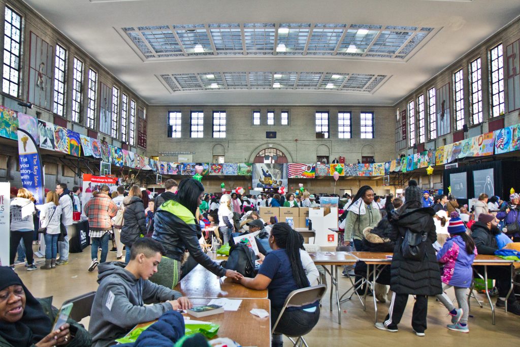 2020 1 12 k paynter general mlk girard college Volunteers gathered at Girard College in Philadelphia for the 2020 MLK Day of Service, the largest Martin Luther King Jr. event in the country. (Kimberly Paynter/WHYY)