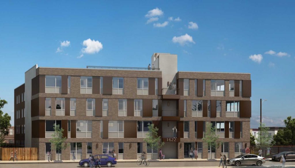 2785 An artist's rendering of an apartment complex planned for Point Breeze Avenue. (Ori Feibush)