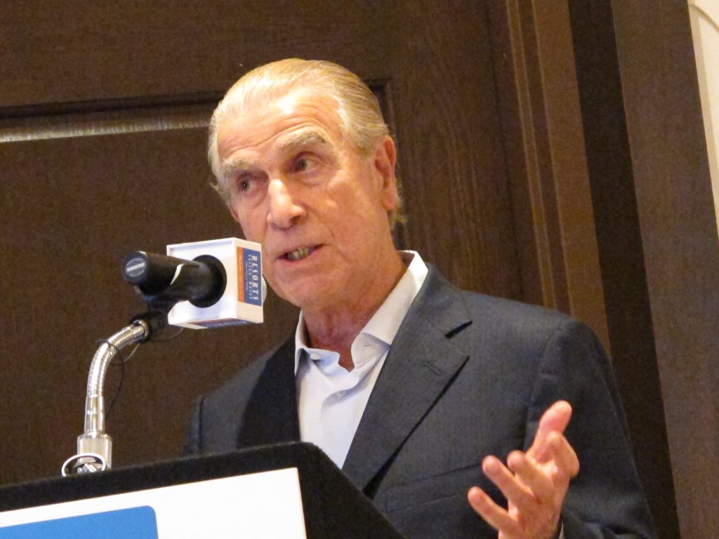 Atlantic City Corruption This Aug. 26, 2015 photo shows Resorts casino owner Morris Bailey speaking during an event at his casino in Atlantic City, N.J. (Wayne Parry/AP Photo)