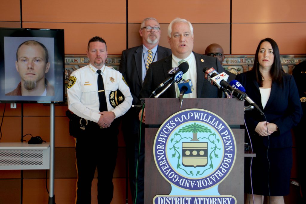 Image from iOS (7) Bucks County District Attorney Matt Weintraub announces that Daman Smoot has admitted to the murder of Adam Brundage, closing a 16-year-old cold case. (Emma Lee/WHYY)