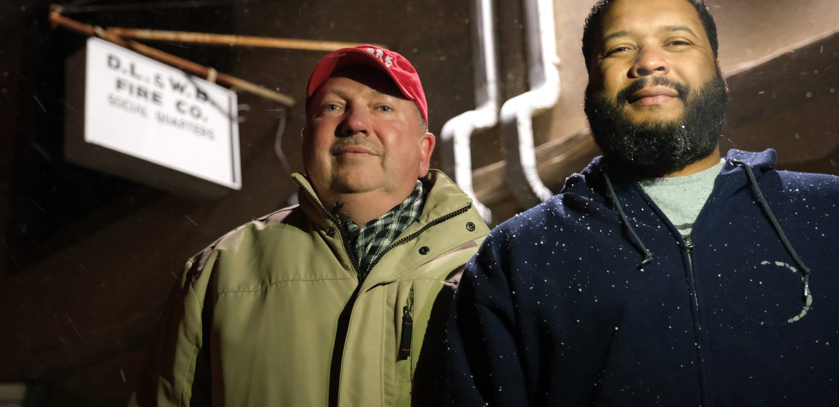 Andrew Barrow, 52, left, and his brother Ronald Stanley 'Stosh' Webb, Jr, 44. (Matt Smith for Keystone Crossroads)