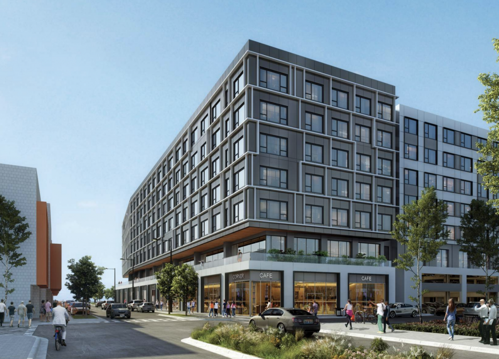 Screen Shot 2020-01-07 at 12.02.15 PM A rendering shows the view of a planned residential and retail complex at 1401 S. Columbus Blvd. from Washington Avenue. (Courtesy of BLT Architects)