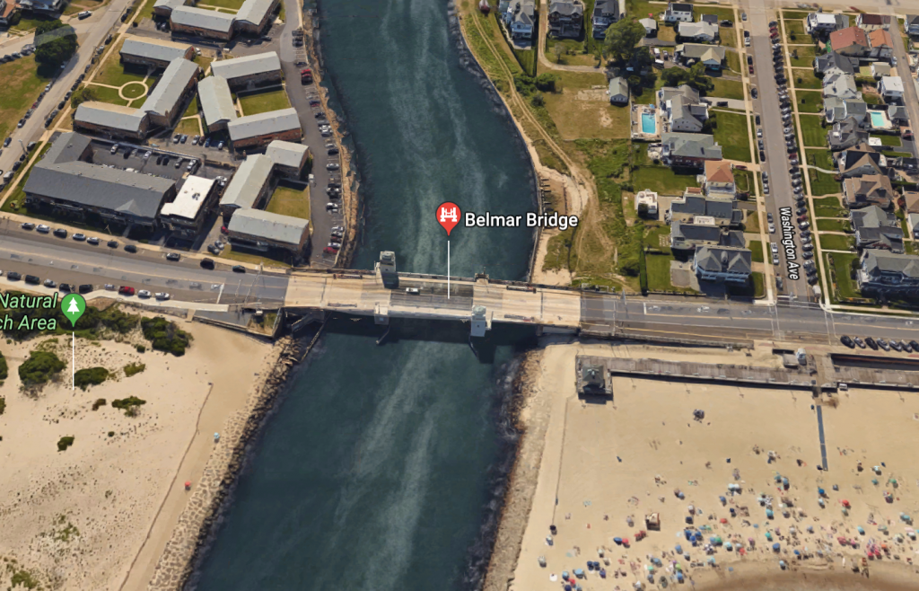 Screen Shot 2020-01-08 at 10.21.50 AM Aerial image of the Ocean Avenue Shark River Bridge. (Google Maps)