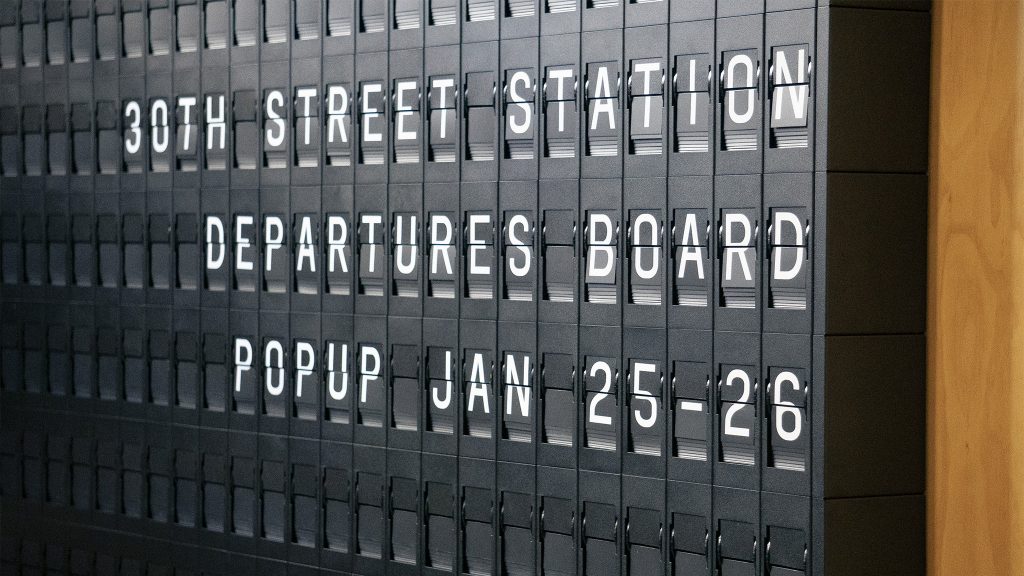 Oat Foundry's modern split-flap board COURTESY OAT FOUNDRY