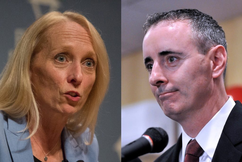scanlon fitzpatrick U.S. Rep Mary Gay Scanlon and U.S. Rep Brian Fitzpatrick. (WHYY file photos)