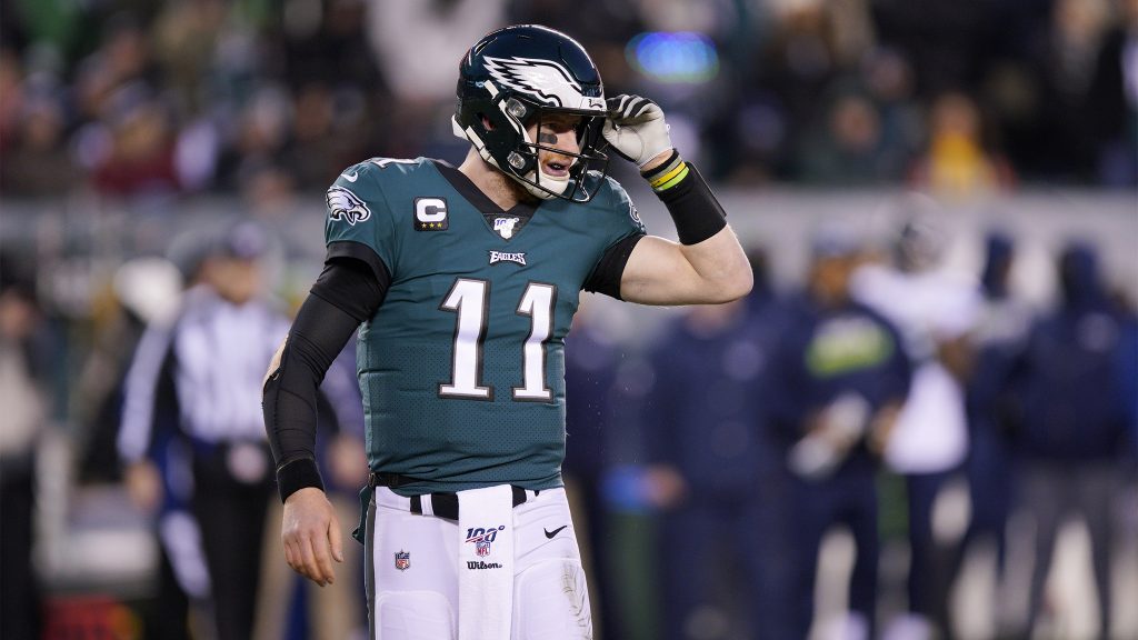 Seahawks Eagles Football Philadelphia Eagles' Carson Wentz