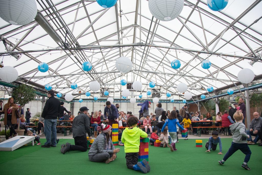 02 01 2020- e cohen- getaway at the greenhouse-9 Children romp and play on the 'lawn' at the Getaway at the Greenhouse. (Emily Cohen for WHYY)