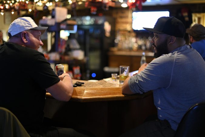Andy and Stosh nursing a hangover at Deer Lake & West Brunswick Fire Company No. 1. (Bas Slabbers for Keystone Crossroads)