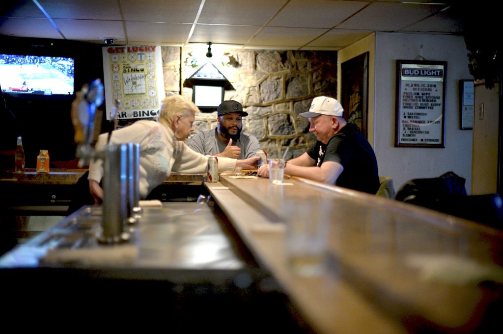 Schuylkill County Social Quarters Brothers Andrew Barrow and Ronald Stanley 'Stosh' Webb (right) have been on a mission to fight racism in Schuylkill County. Is it working? (Bas Slabbers for Keystone Crossroads)