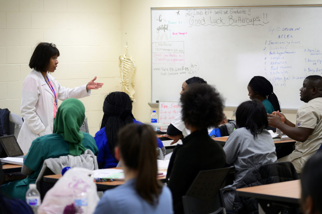 DCTS LPN Program Students attend a nursing class at a school in Delaware County that's garnered an esteemed distinction. (Bas Slabbers for Keystone Crossroads)