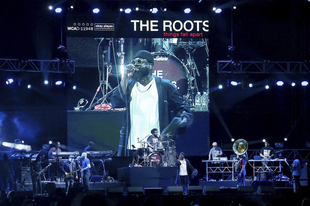 The Roots The Roots perform during the annual Roots Picnic at the Mann Center