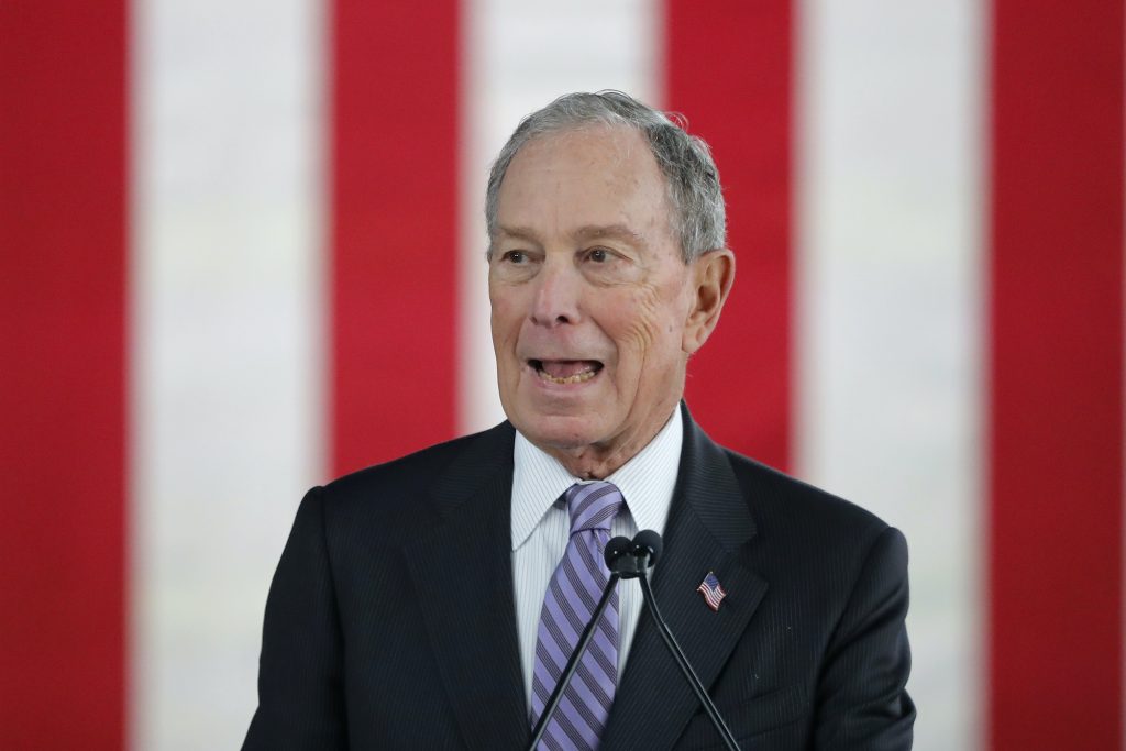 Mike Bloomberg Democratic presidential candidate Mike Bloomberg speaks at a campaign event in Raleigh, N.C., Thursday, Feb. 13, 2020. (Gerald Herbert/AP Photo)