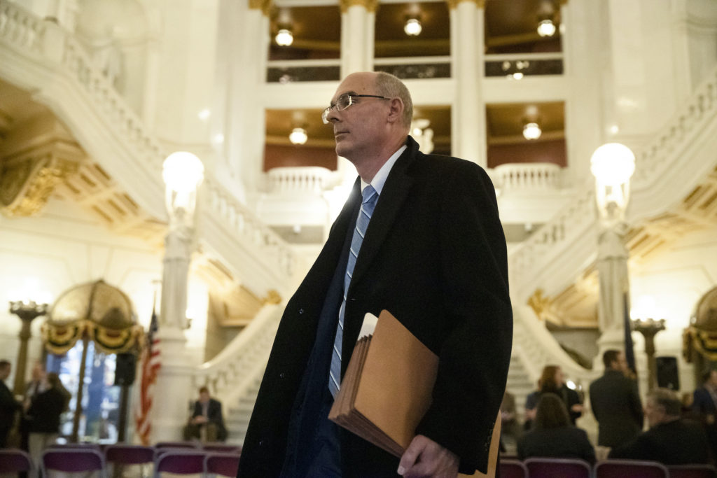 Frank Fina In this Nov. 20, 2019 file photo, former state prosecutor Frank Fina walks in the Pennsylvania Capitol after oral arguments before the Pennsylvania Supreme Court, in Harrisburg, Pa. (Matt Rourke/AP Photo)