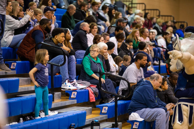 Scenes from a Chambersburg high school basketball game in December 2019. (Jeffrey Stockbridge for Keystone Crossroads) 