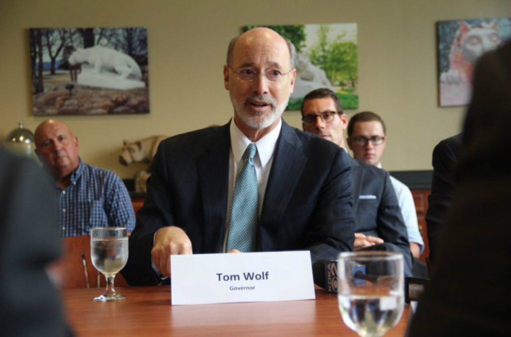 Tom-Wolf-credit-RF-ethane-cracker-1920×1265 Gov. Tom Wolf hosted a roundtable discussion in Beaver County in 2016 to tout the benefits of the ethane cracker plant Shell is planning to build. (Reid R. Frazier / StateImpact Pennsylvania)