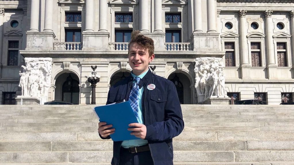 dncdelegates-harrisburg-01crop 17-year-old Jack DiPrimio went to Harrisburg to file his delegate petitions in person, even though it's not required COURTESY JACK DIPRIMIO