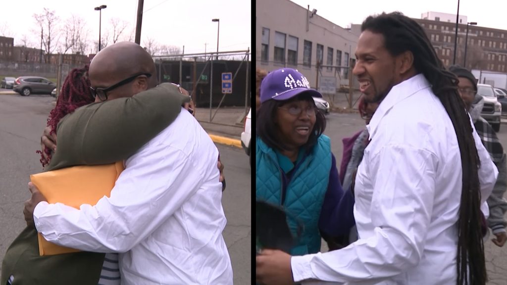 download Kevin Baker and Sean Washington, now 48, were released after attorneys uncovered evidence pointing to their innocence. (Courtesy of NJTV)