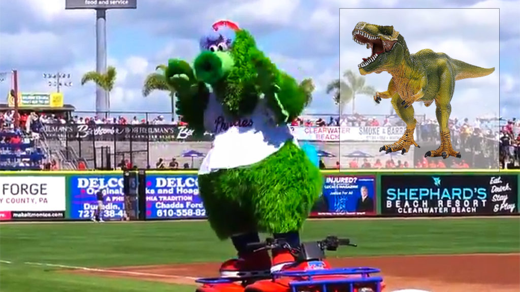 phanatic-dinosaur (Billy Penn illustration; Twitter/@Phillies)