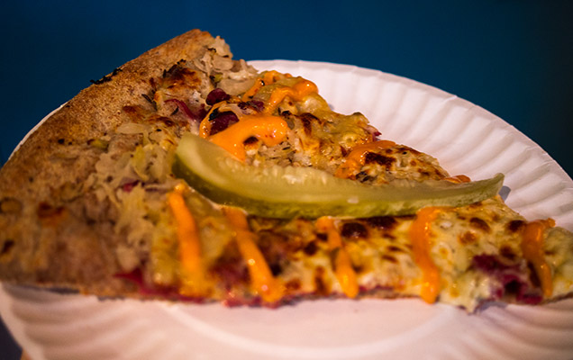 philly-rustica-slice One of Rustica's unusual pizza slices DANYA HENNINGER / BILLY PENN