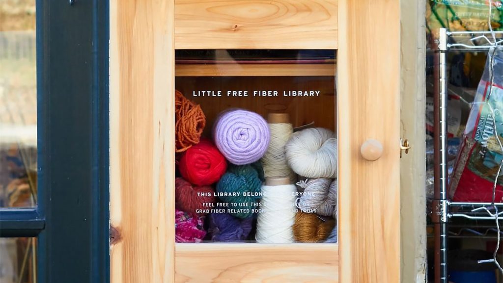 wildhand-yarnlibrary The Little Free Fiber Library at Wild Hand in West Mt. Airy is one of the first of its kind anywhere (INSTAGRAM / @_WILDHAND_)