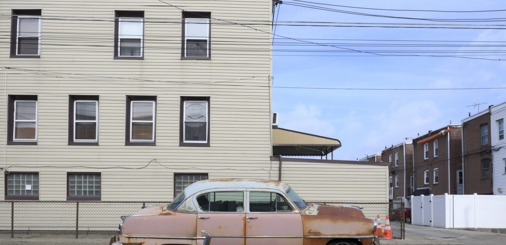 A vintage Plymouth parked near the intersection of Bath and Gillingham Sts. in Bridesburg. (Bastiaan Slabbers for Keystone Crossroads)