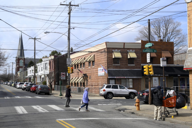 Life at the intersection of LeFevre and Richmond, two of the main streets in Bridesburg. (Bastiaan Slabbers for Keystone Crossroads)