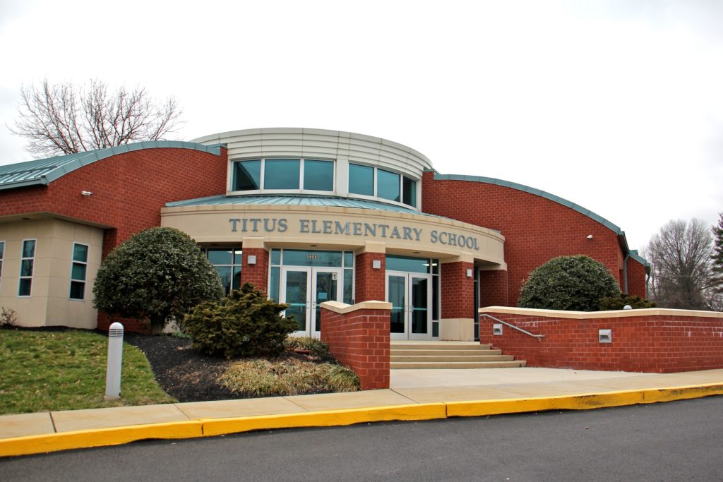 2020 03 06-e lee-warrington titus elementary school-virus shuts down schools Titus Elementary School in Warrington, Pa. and four other schools in central Bucks County, were shut down Friday, March 6, 2020, as a precaution against the spread of COVID-19. (Emma Lee/WHYY)