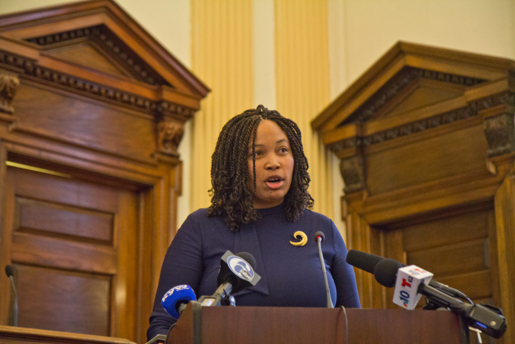 Dr. Monica Taylor is a Delco County councilperson. (Kimberly Paynter/WHYY) Dr. Monica Taylor is the vice chair of Delaware County Council. (Kimberly Paynter/WHYY)