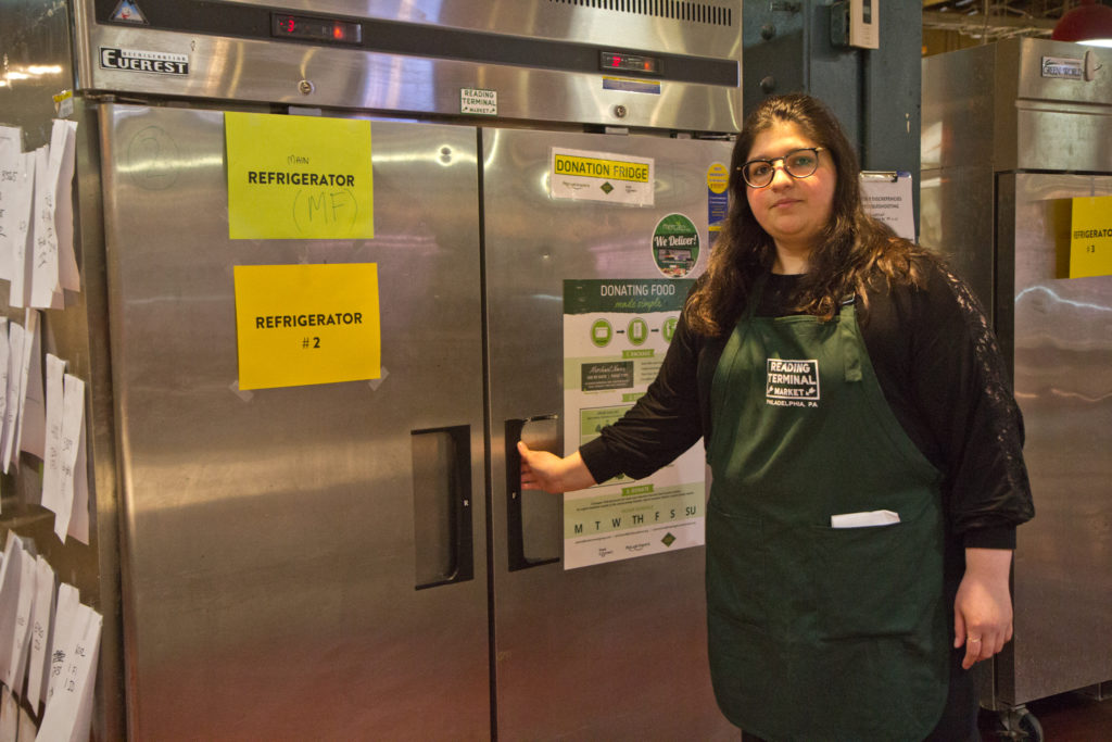 2020 3 19 k paynter RTM food rescue-3 Layla El Tannir is the Special Projects Director at Reading Terminal Market. She is charge of food donations. (Kimberly Paynter/WHYY)