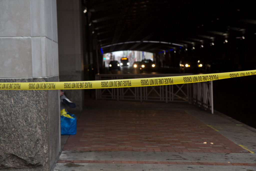 2020 3 23 k paynter enccampment cleanup convention centers-3 The City of Philadelphia cleared the encampments of people living in tunnels beneath the Pennsylvania Convention Center Monday. (Kimberly Paynter/WHYY)