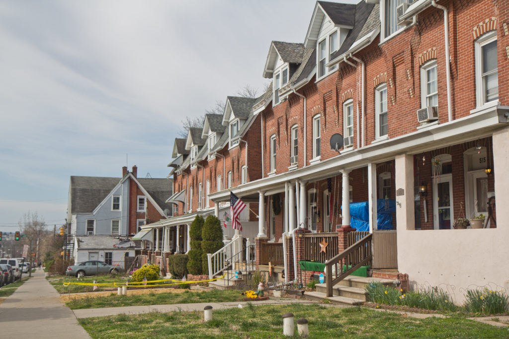 A residential street in Norristown, Pa. (Kimberly Paynter/WHYY) A residential street in Norristown, Pa.