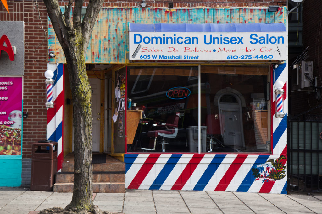 2020 3 26 k paynter norristown file-3 A barbershop in Norristown is closed due to the coronavirus pandemic.