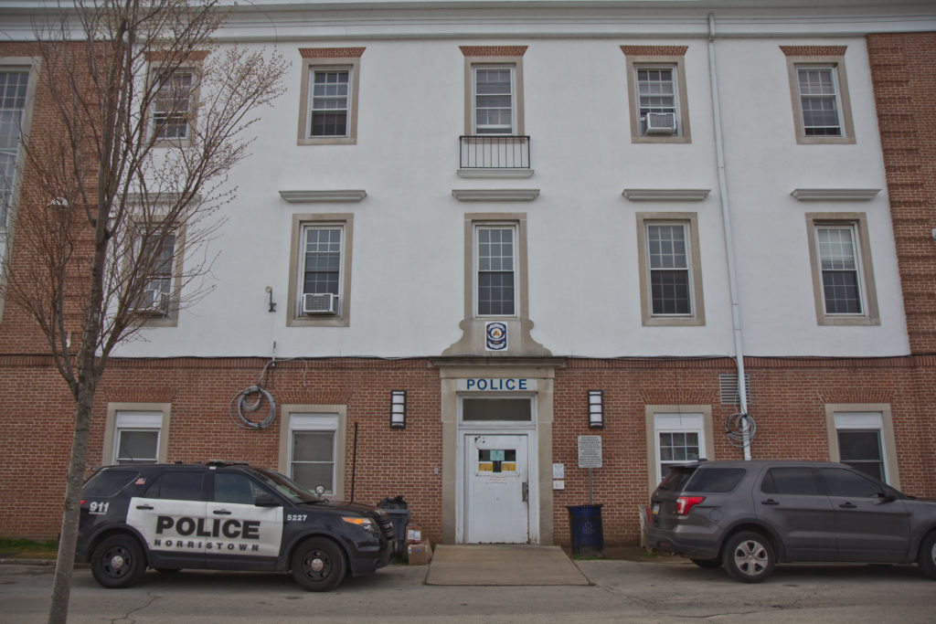 Norristown police station. (Kimberly Paynter/WHYY) The outside of the Norristown Police station