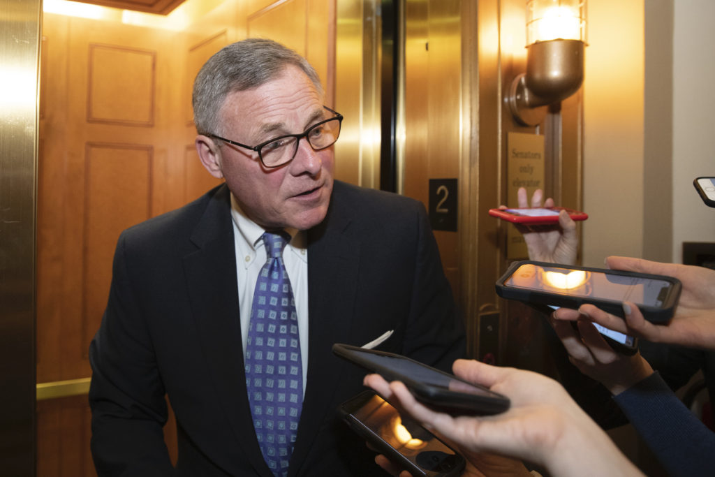 Richard Burr Sen. Richard Burr, R-N.C., speaks with reporters on Capitol Hill, Tuesday, Feb. 4, 2020 in Washington. (AP Photo/Alex Brandon)