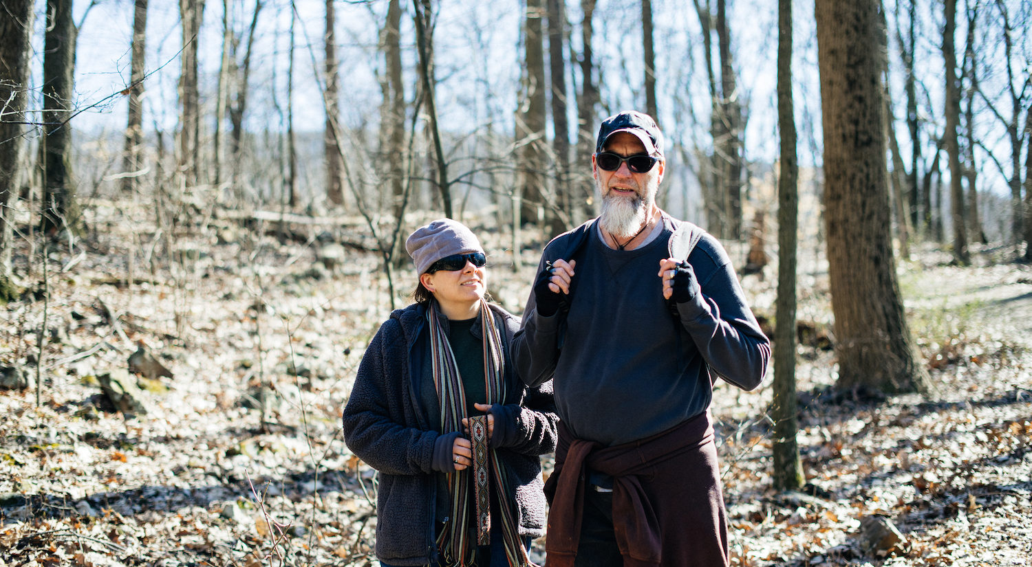 Nicole Herbert is an art teacher for Cedar Cliff School District and Doug Beard works for Hershey Creamery. Doug says his office has been contemplating layoffs but he believes he won't be affected because of the specificity of his particular job. (Dani Fresh for Keystone Crossroads)