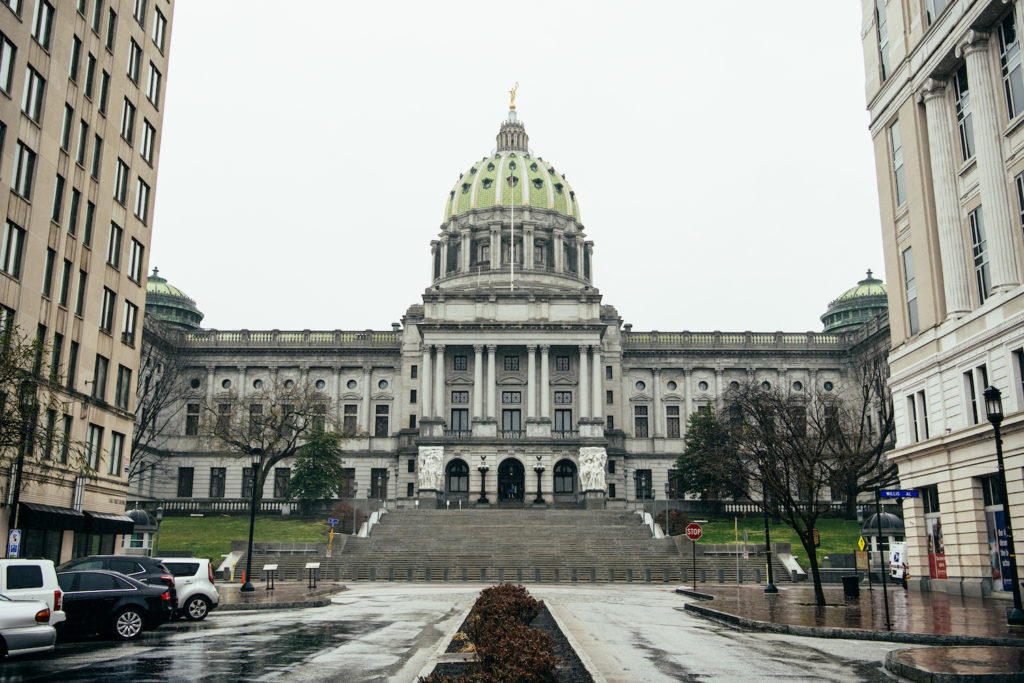 WHYY COVID-19 Emergency procedures have been put into place to allow state lawmakers to vote on bills remotely. (Dani Fresh for Keystone Crossroads)