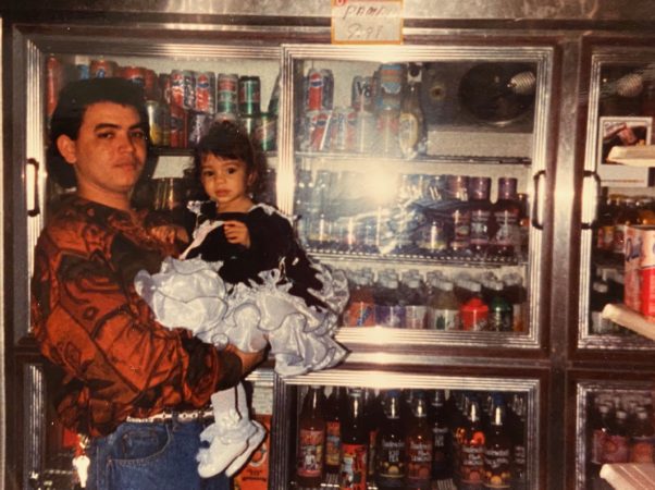 Solmaira Valerio and her dad, Ricardo, who owns a bodega and restaurant. (Courtesy of Solmaira Valerio)